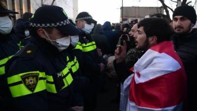 Семь человек задержаны во время акции в поддержку соратника Саакашвили