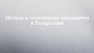 Метель и гололедица ожидаются в Татарстане