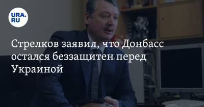 Стрелков заявил, что Донбасс остался беззащитен перед Украиной