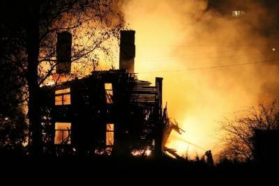 В Смоленской области от пожара разрушился дом и пострадала дверь