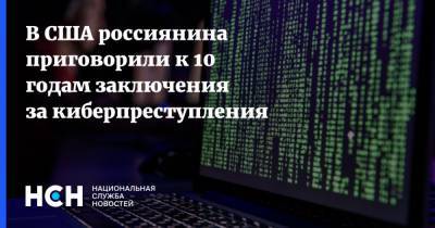 В США россиянина приговорили к 10 годам заключения за киберпреступления