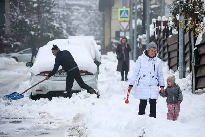 Калининградскую область накрыл мощный снежный циклон