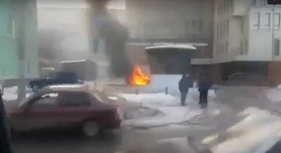 Автомобиль загорелся на проспекте Ленина в Нижнем Новгороде