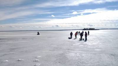 Спасатели сняли около 90 рыбаков со льдин Финского залива
