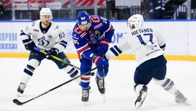 СКА переиграл московское «Динамо» и сравнял счет в серии плей-офф КХЛ