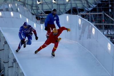 В Подмосковье впервые на чемпионате опробовали уникальную ледовую трассу