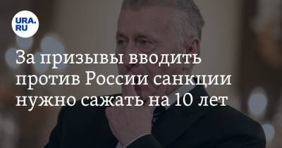 За призывы вводить против России санкции нужно сажать на 10 лет. Предложение Жириновского