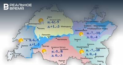 Сегодня в Татарстане ожидается до +1 градуса и небольшой снег
