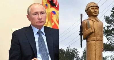 На Житомирщине разгорелся скандал из-за памятника солдату, который похож на Путина