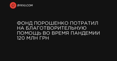 Фонд Порошенко потратил на благотворительную помощь во время пандемии 120 млн грн