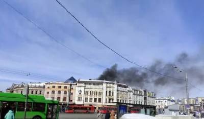 В историческом здании казанского ГУМа произошел пожар