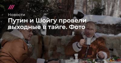 Путин и Шойгу провели выходные в тайге. Фото