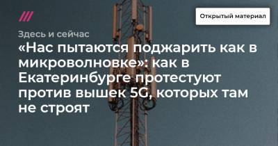 «Нас пытаются поджарить как в микроволновке»: как в Екатеринбурге протестуют против вышек 5G, которых там не строят