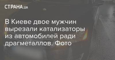 В Киеве двое мужчин вырезали катализаторы из автомобилей ради драгметаллов. Фото