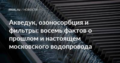 Акведук, озоносорбция и фильтры: восемь фактов о прошлом и настоящем московского водопровода