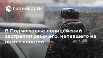 В Подмосковье полицейский застрелил рабочего, напавшего на него с лопатой