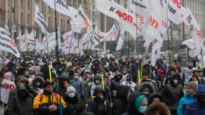 Украинские предприниматели протестуют против локдауна
