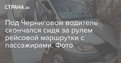 Под Черниговом водитель скончался сидя за рулем рейсовой маршрутки с пассажирами. Фото
