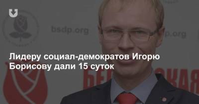 Лидеру социал-демократов Игорю Борисову дали 15 суток