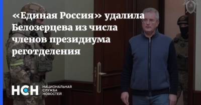 «Единая Россия» удалила Белозерцева из числа членов президиума реготделения