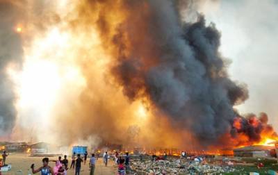 В Бангладеш произошел крупный пожар в лагере беженцев