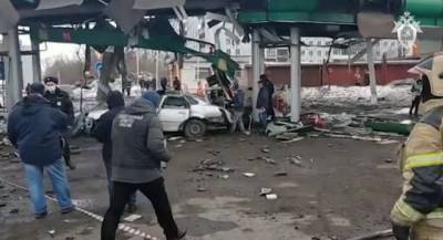 СК опубликовал видео с места пожара на АЗС в Новокузнецке