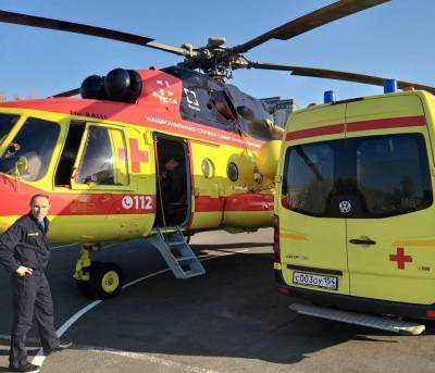Вертолет санавиации экстренно доставил астраханца в больницу