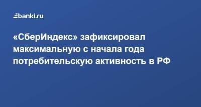 «СберИндекс» зафиксировал максимальную с начала года потребительскую активность в РФ