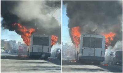 Кондуктор и водитель спасли пассажиров из загоревшегося троллейбуса