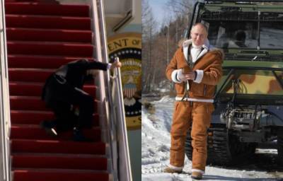 "Он жалок на его фоне": британцы разочаровались в Байдене после отдыха Путина в тайге