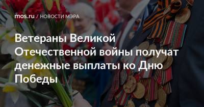 Ветераны Великой Отечественной войны получат денежные выплаты ко Дню Победы