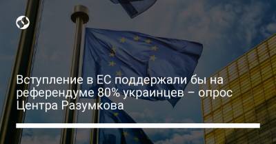 Вступление в ЕС поддержали бы на референдуме 80% украинцев – опрос Центра Разумкова