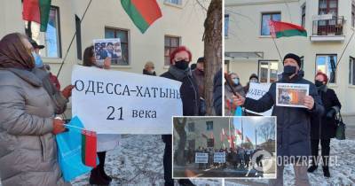 В Минске пикетировали посольство Украины: трагедия 2 мая в Одессе – фото и видео