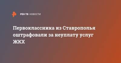Первоклассника из Ставрополья оштрафовали за неуплату услуг ЖКХ
