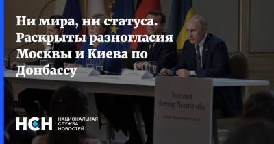 Ни мира, ни статуса. Раскрыты разногласия Москвы и Киева по Донбассу