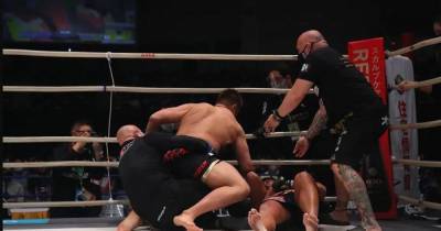 Хватило 6 секунд: в Японии сумоист жестоко нокаутировал соперника на турнире ММА (видео)