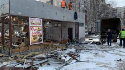 В Выборгском районе Петербурга снесли два павильона-нелегала с сухофруктами и шавермой - piter.tv - Санкт-Петербург - р-н Выборгский