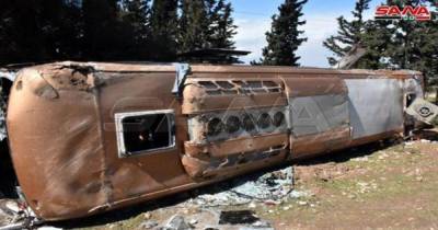 Более 20 человек пострадали в ДТП с автобусом в Сирии