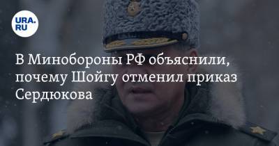 В Минобороны РФ объяснили, почему Шойгу отменил приказ Сердюкова