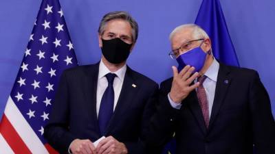 Госсекретарь Блинкен: США и ЕС будут совместно реагировать на угрозы, исходящие от России