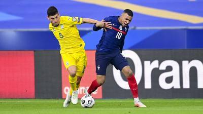 Сборная Украины сыграла вничью с командой Франции на отборе ЧМ-2022