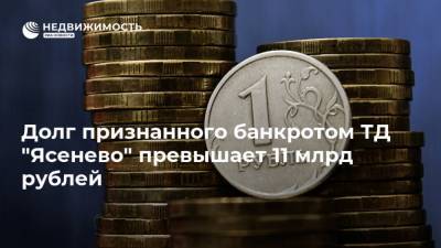 Долг признанного банкротом ТД "Ясенево" превышает 11 млрд рублей