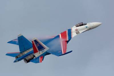 Боевые стрельбы впервые отработали «Русские витязи» с истребителей Су-35С
