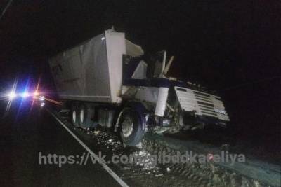 Водитель грузовика чудом выжил в страшном ДТП в Карелии