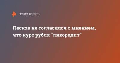 Песков не согласился с мнением, что курс рубля “лихорадит”