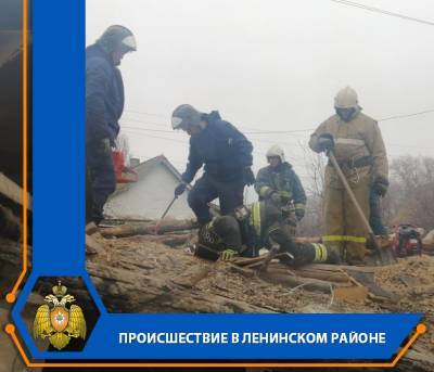 В Астрахани произошло обрушение частного дома