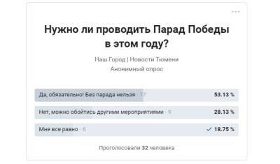 Далеко не все жители Тюмени ждут Парад Победы 9 мая