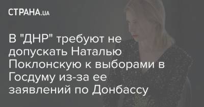 В "ДНР" требуют не допускать Наталью Поклонскую к выборами в Госдуму из-за ее заявлений по Донбассу