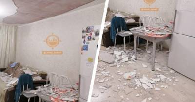 "Дети сильно испугались": потолок рухнул в новостройке в Красноярске