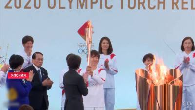 В Японии во время эстафеты олимпийского огня погасло пламя
